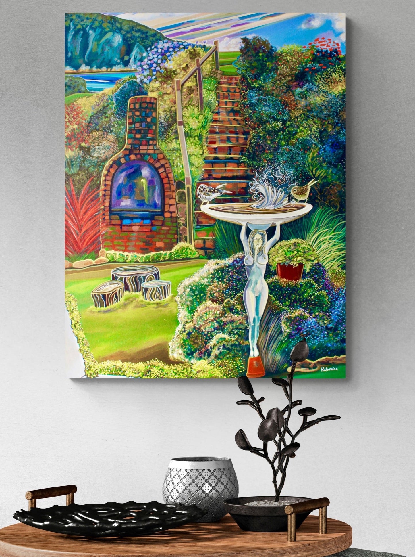 'Backyard Bliss' acrylic print