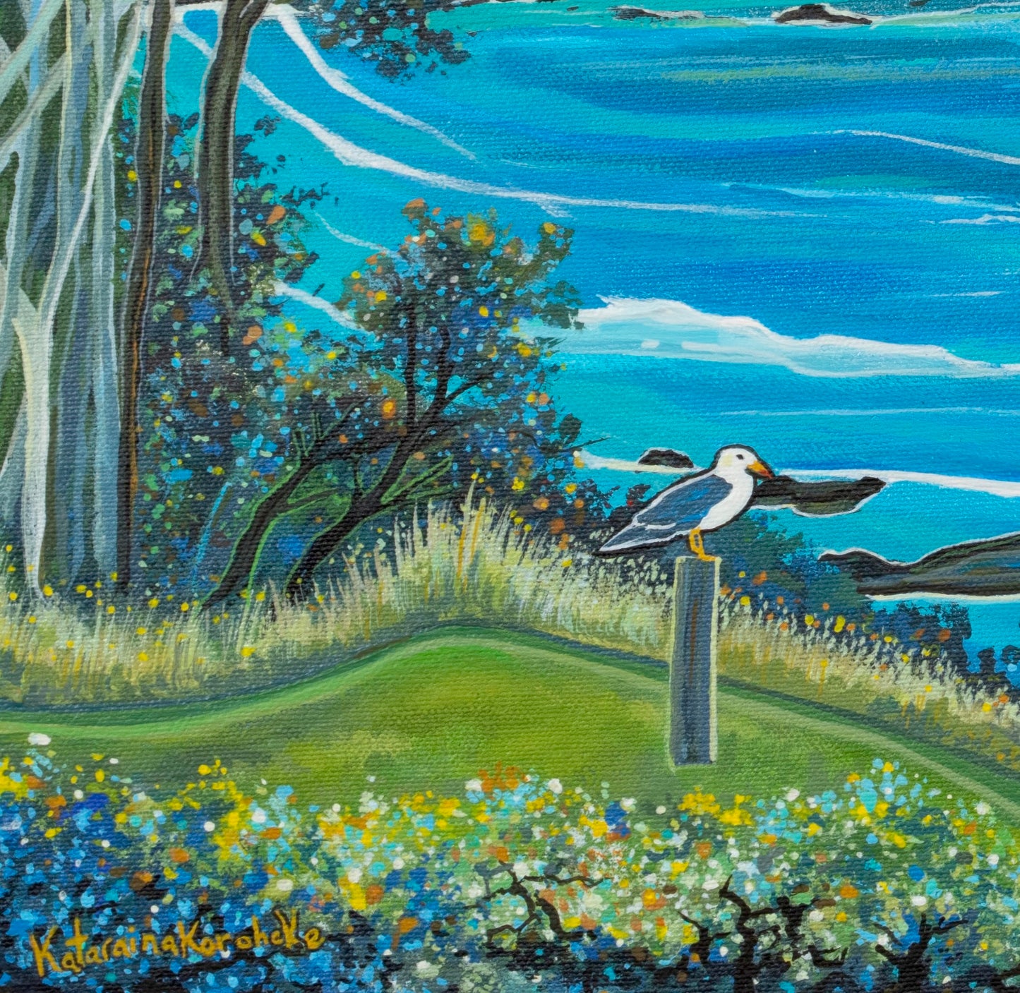 'Breakfast At Boak Harbour' canvas print