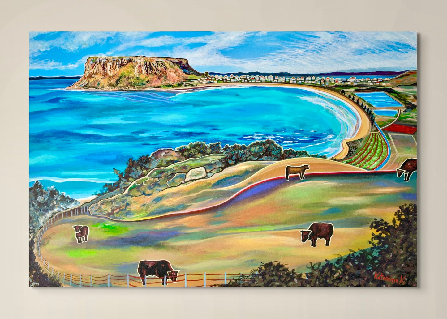 'The Cows Are Happy' canvas print