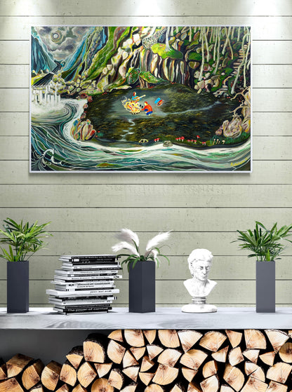 'Down By The River' canvas print