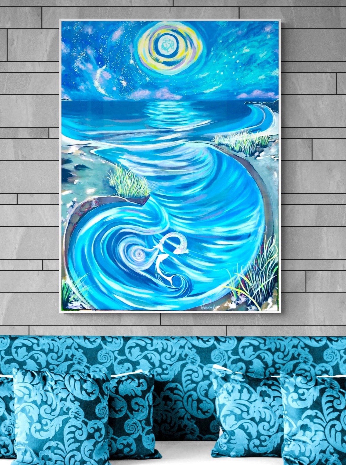 'Swim Of The Night Souls' canvas print