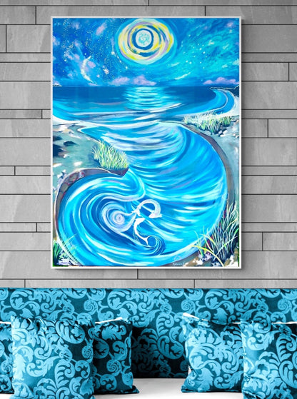 'Swim Of The Night Souls' canvas print