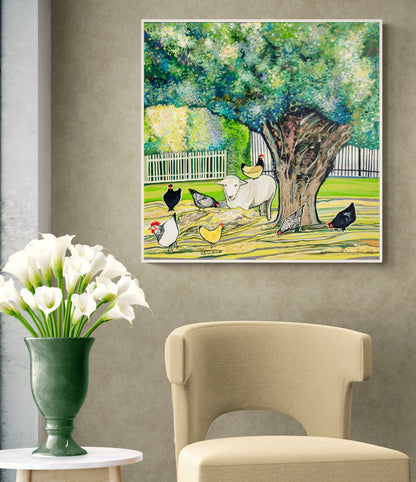 'Lil Flock Of Fluff' canvas Print