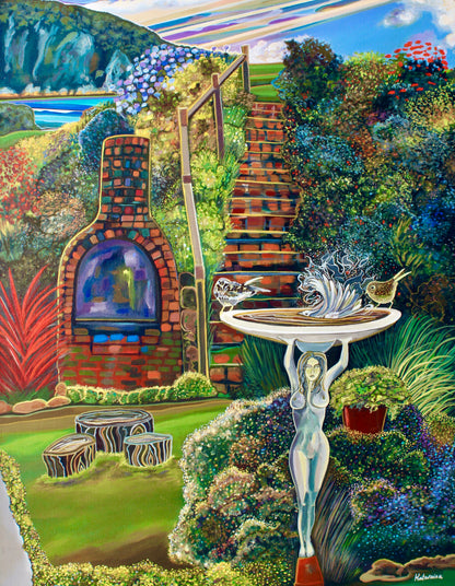 'Backyard Bliss' acrylic print