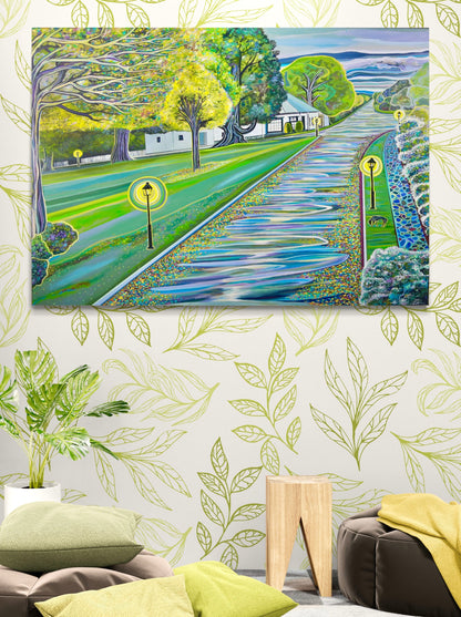 'A Rain Soaked Westbury Day' acrylic print