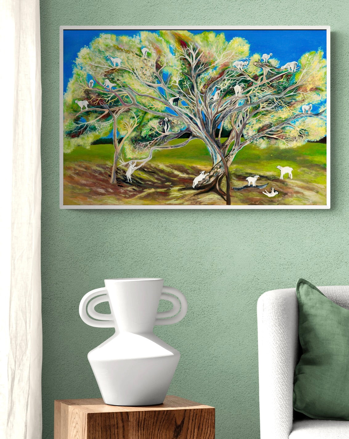 'Goats, They Climb Trees' Canvas Print