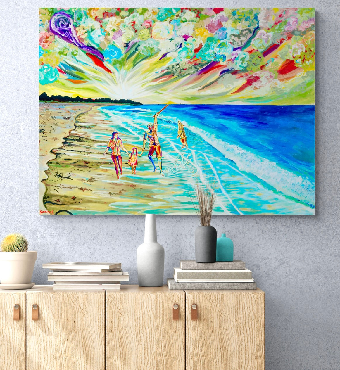 'Day Out At The Beach' canvas Print