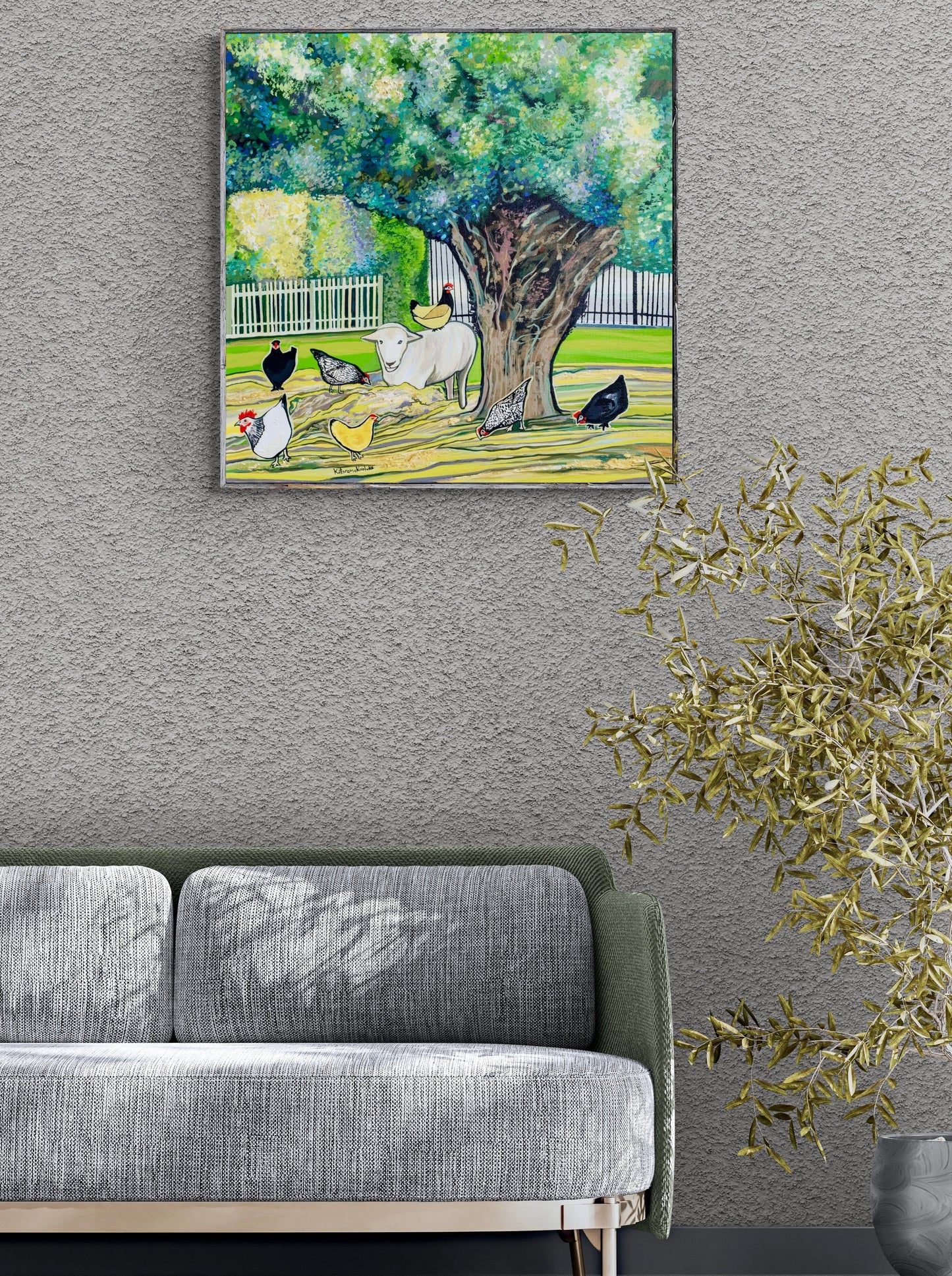 'Lil Flock Of Fluff' canvas Print