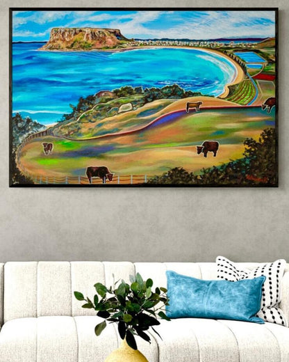 'The Cows Are Happy' canvas print