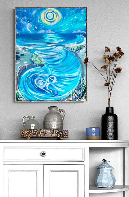 'Swim Of The Night Souls' canvas print