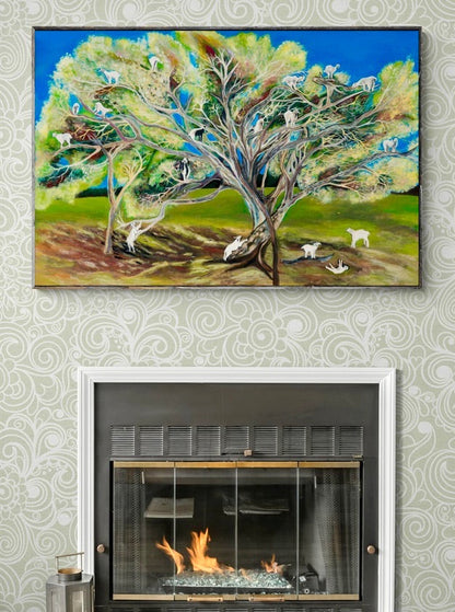 'Goats, They Climb Trees' Canvas Print