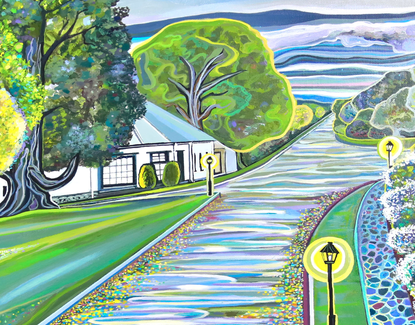 'A Rain Soaked Westbury Day' acrylic print