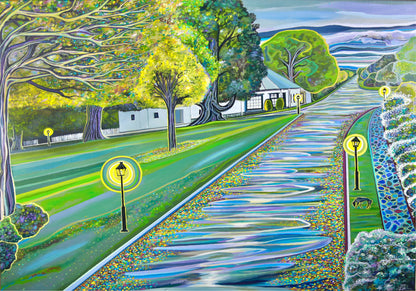 'A Rain Soaked Westbury Day' acrylic print