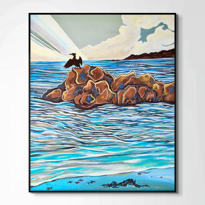 'Ocean Wings' ( Cormorant ) canvas print