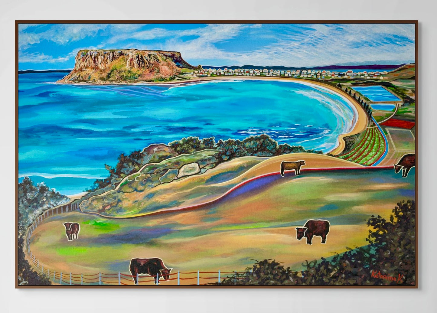 'The Cows Are Happy' canvas print