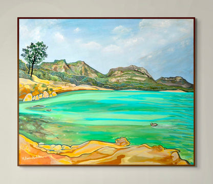 'Honeymoon Bay and the Little Drifter' canvas print
