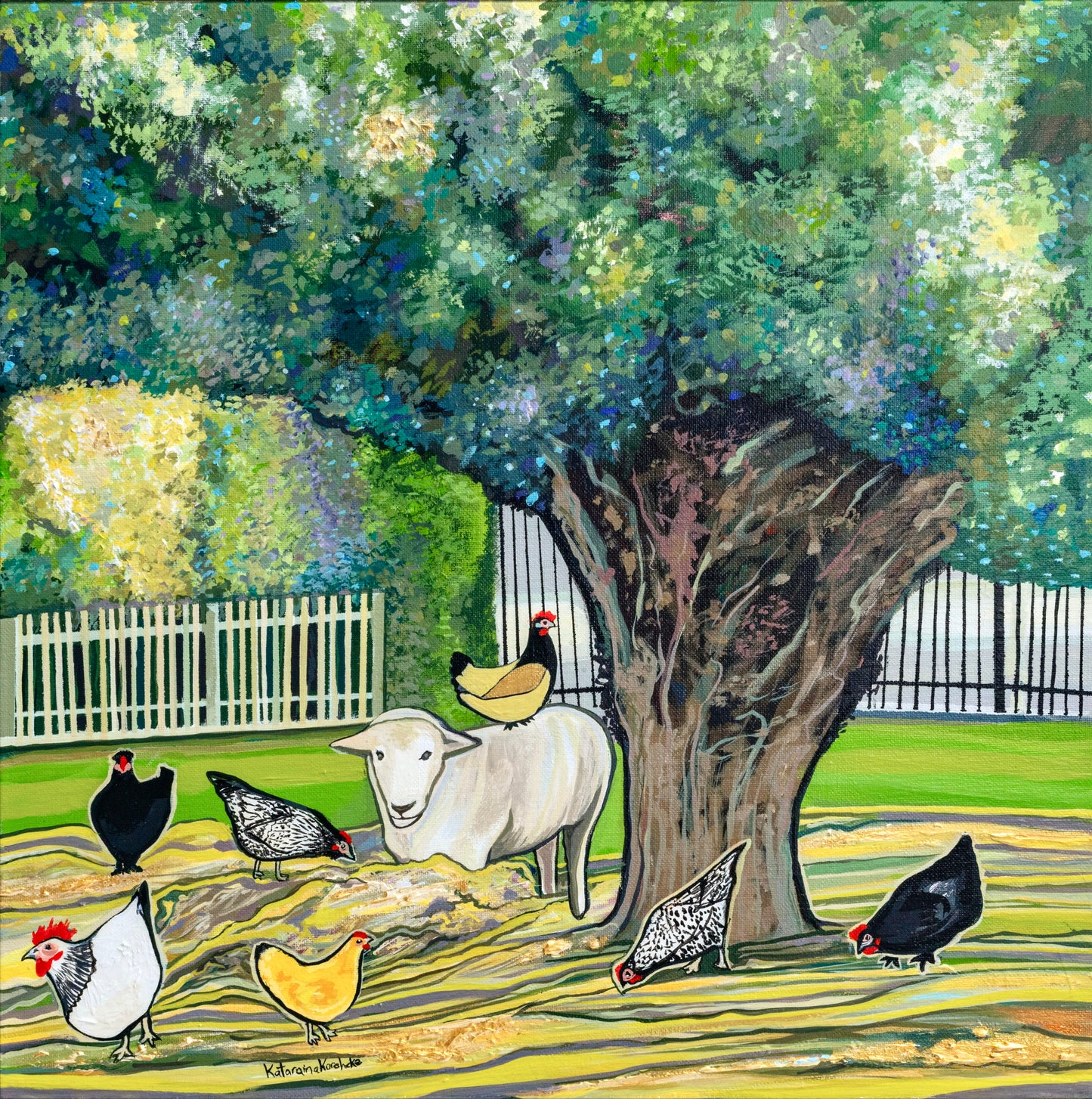 'Lil Flock Of Fluff' acrylic print