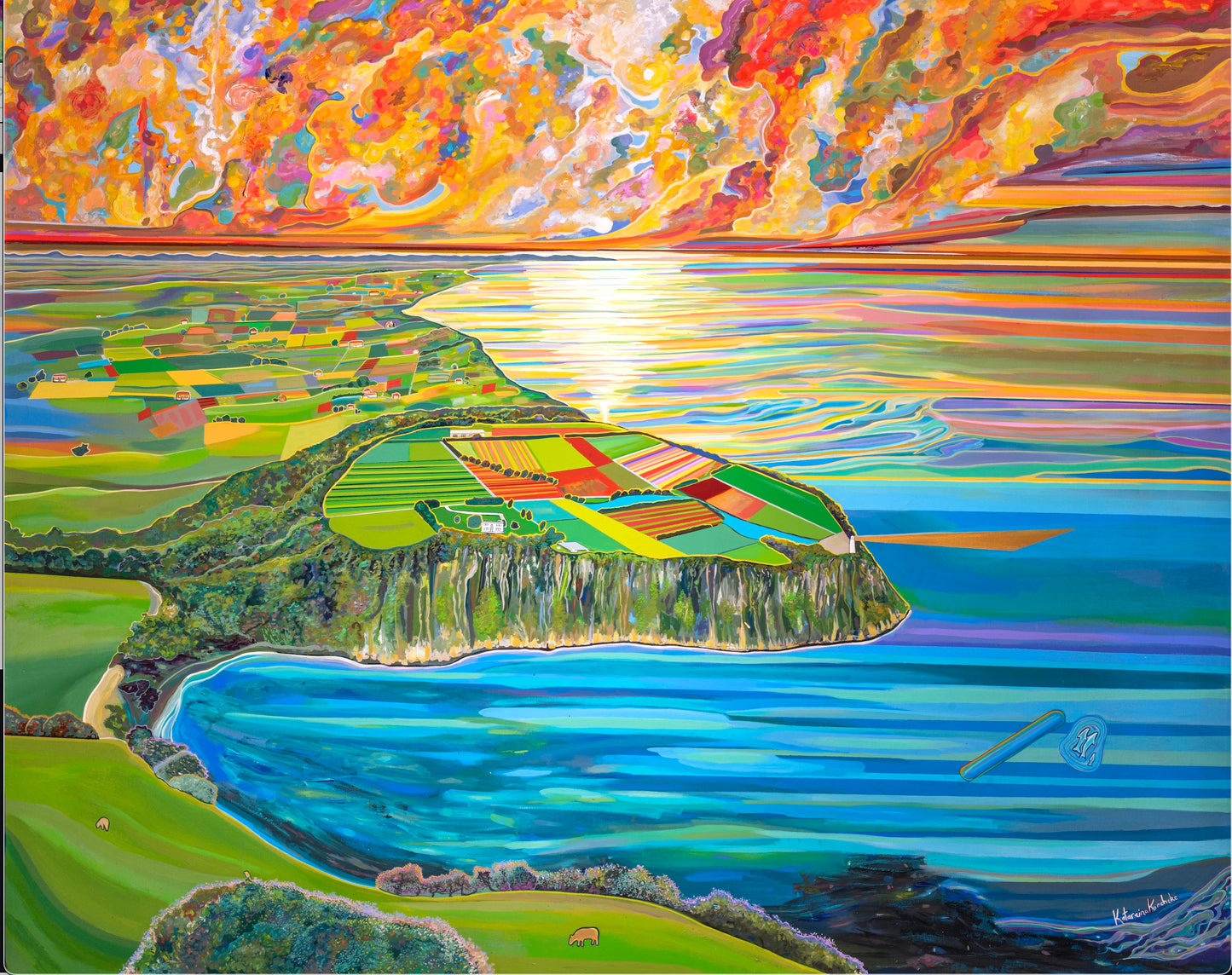 'Tulip Season Upon Table Cape' canvas Print