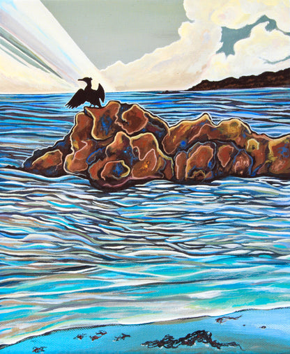 'Ocean Wings' ( Cormorant ) canvas print