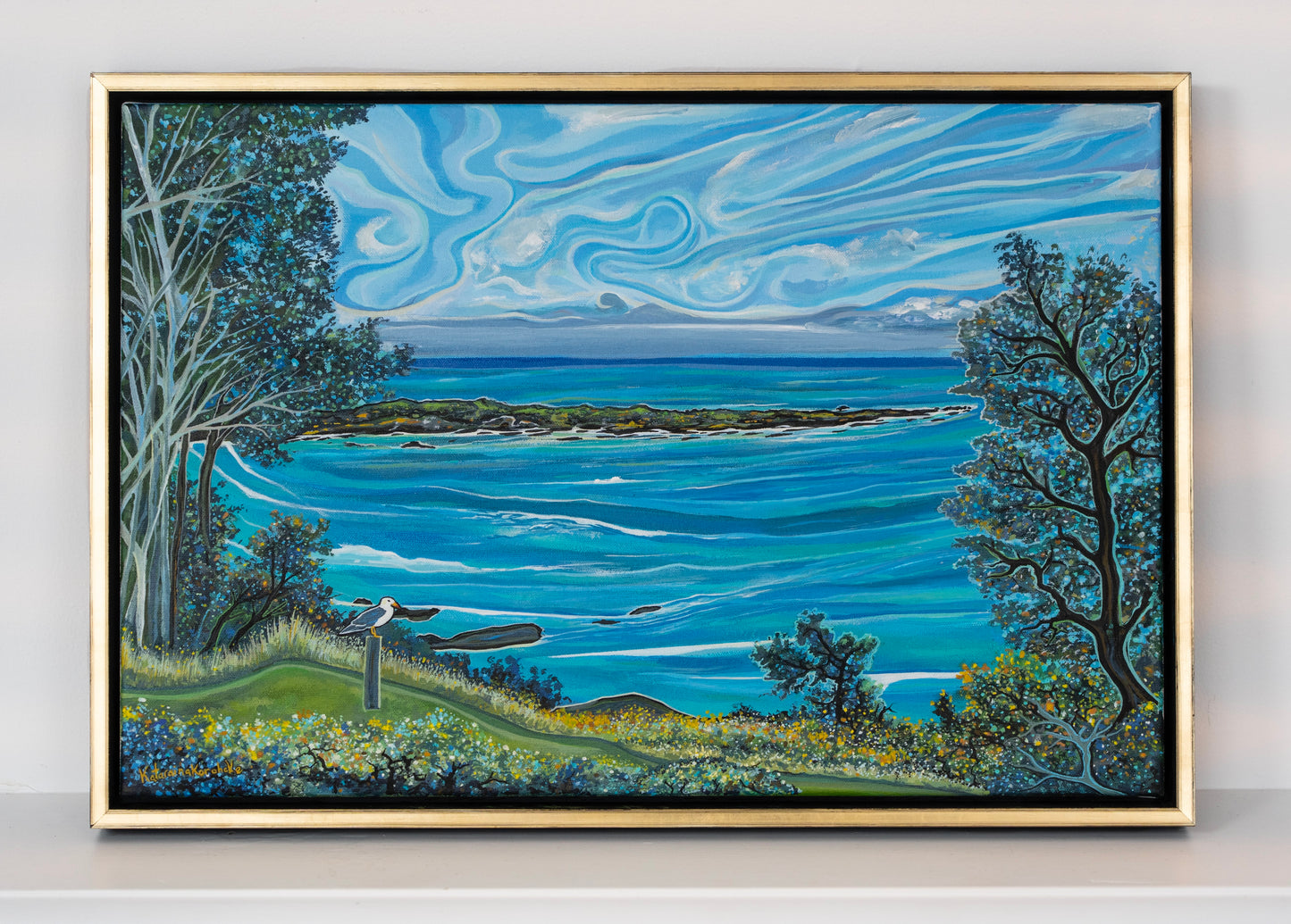 'Breakfast At Boak Harbour' original painting