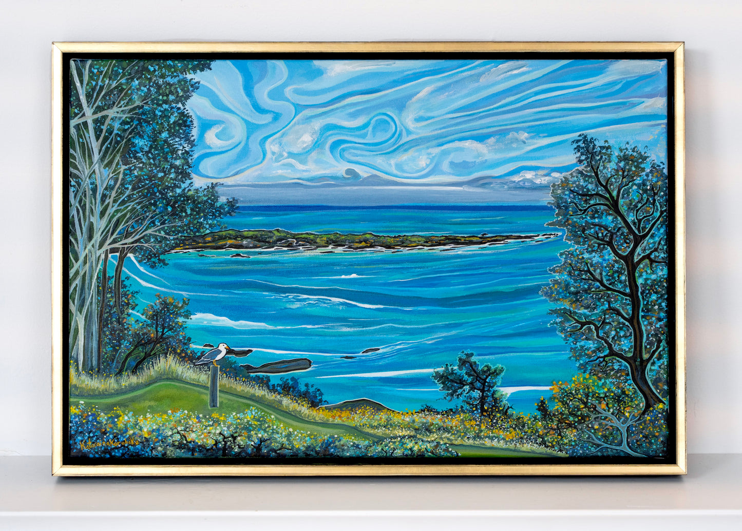 'Breakfast At Boak Harbour' original painting