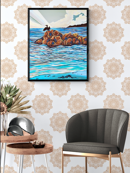 'Ocean Wings' ( Cormorant ) canvas print