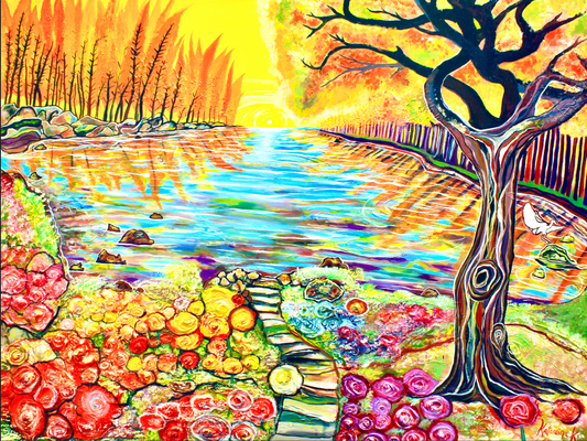 'Marmalade Skies' canvas print