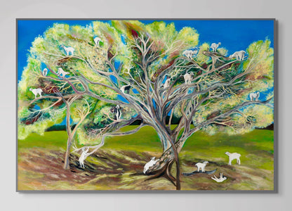 'Goats, They Climb Trees' Canvas Print