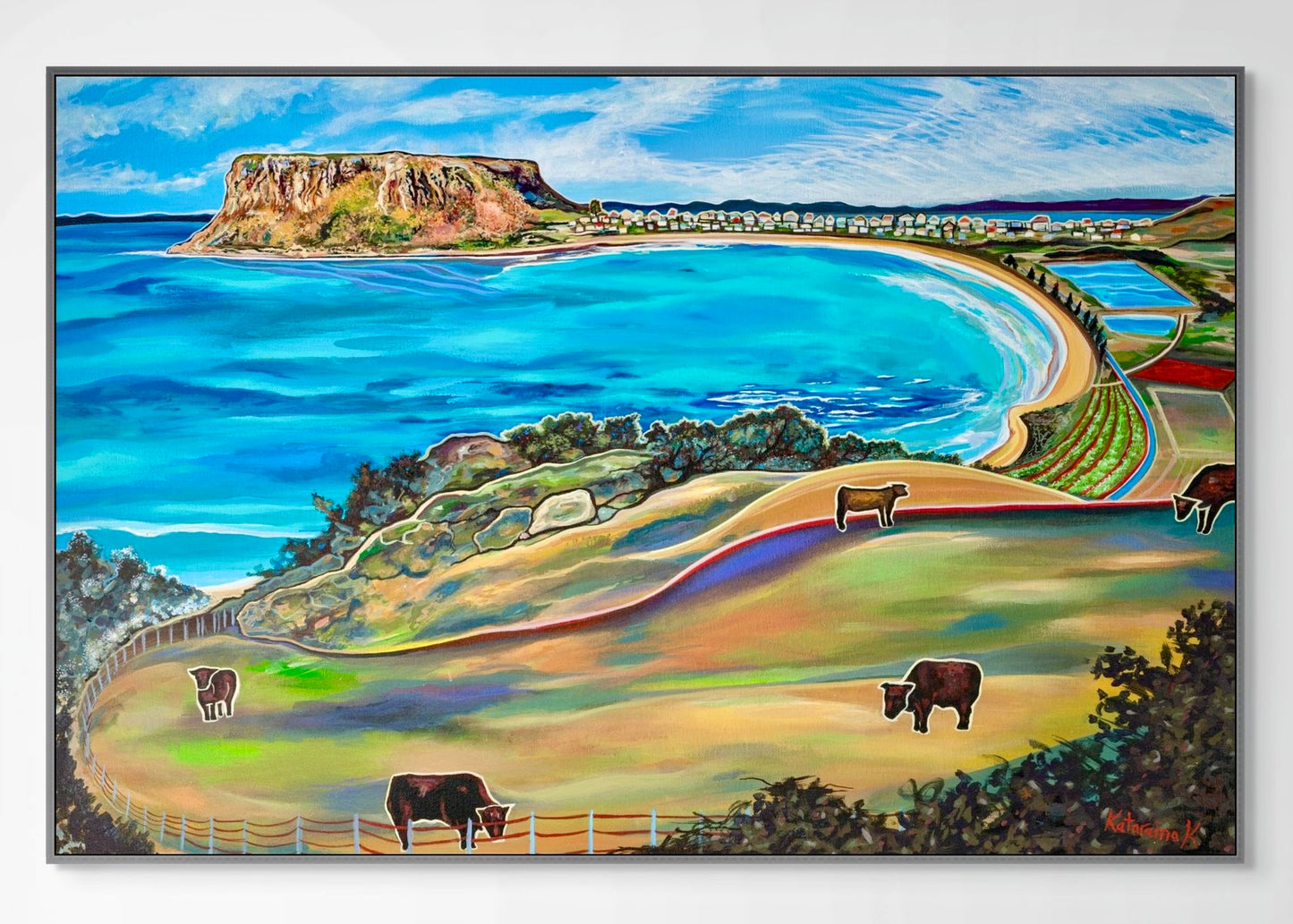 'The Cows Are Happy' canvas print