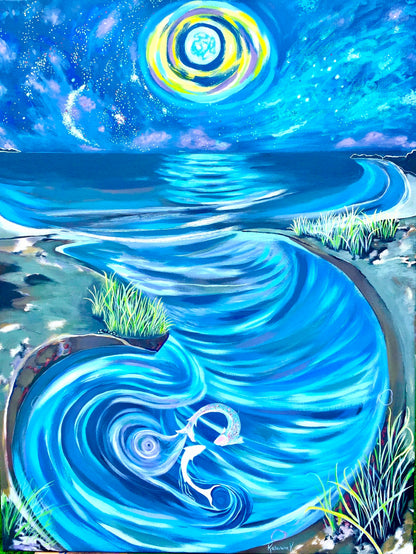 'Swim Of The Night Souls' canvas print
