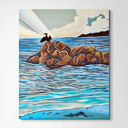 'Ocean Wings' ( Cormorant ) canvas print