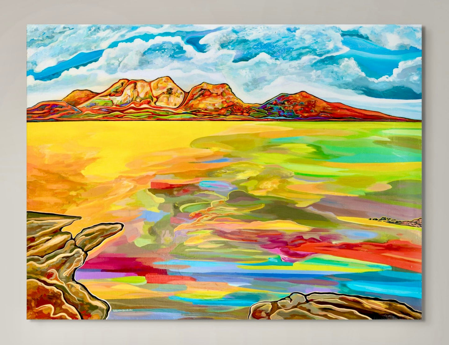 'Bay Of Fiery Hazards' canvas print