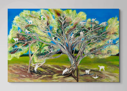'Goats, They Climb Trees' Canvas Print