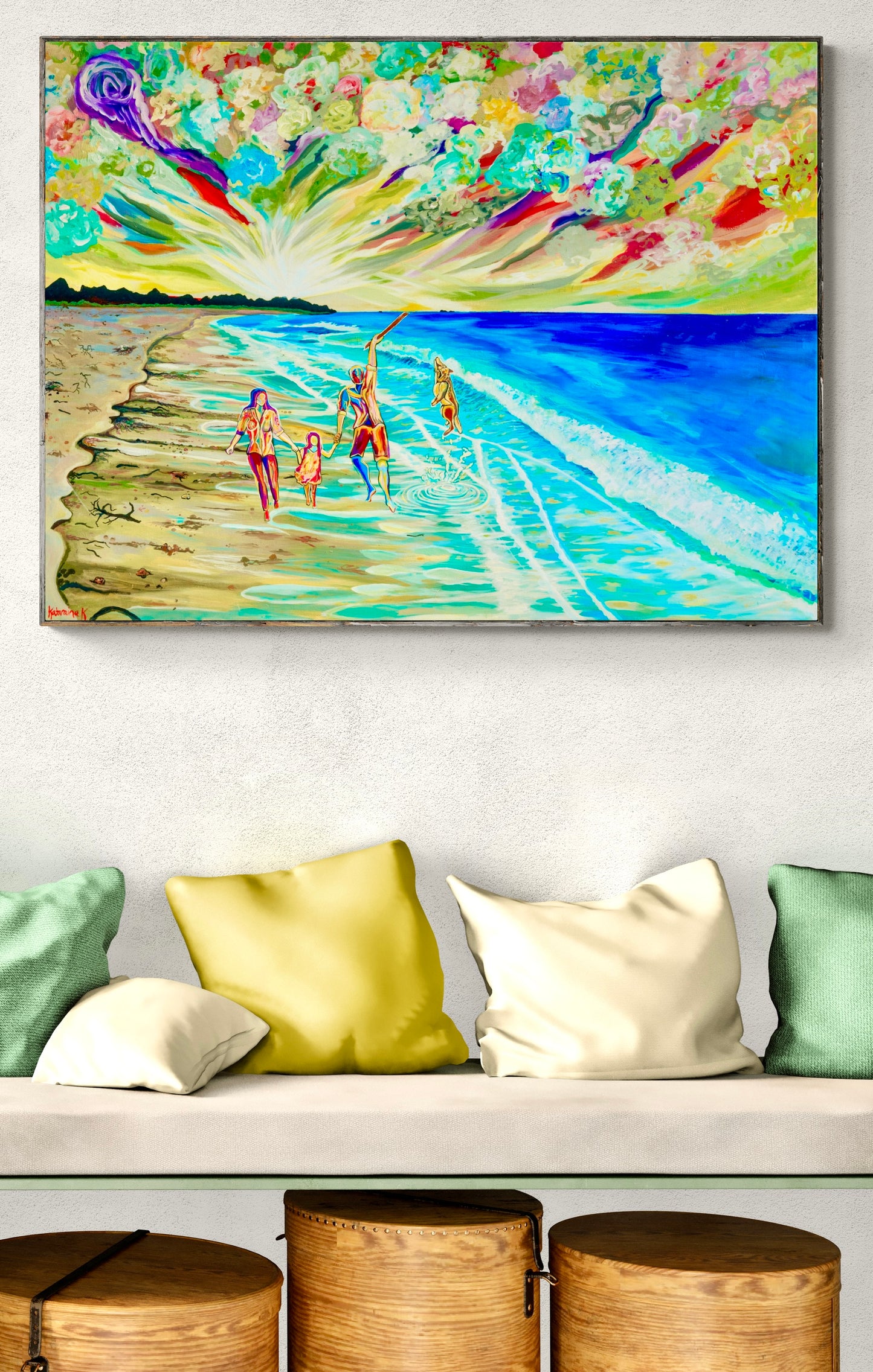 'Day Out At The Beach' canvas Print