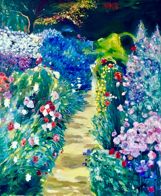 'Down The Garden Path' canvas print