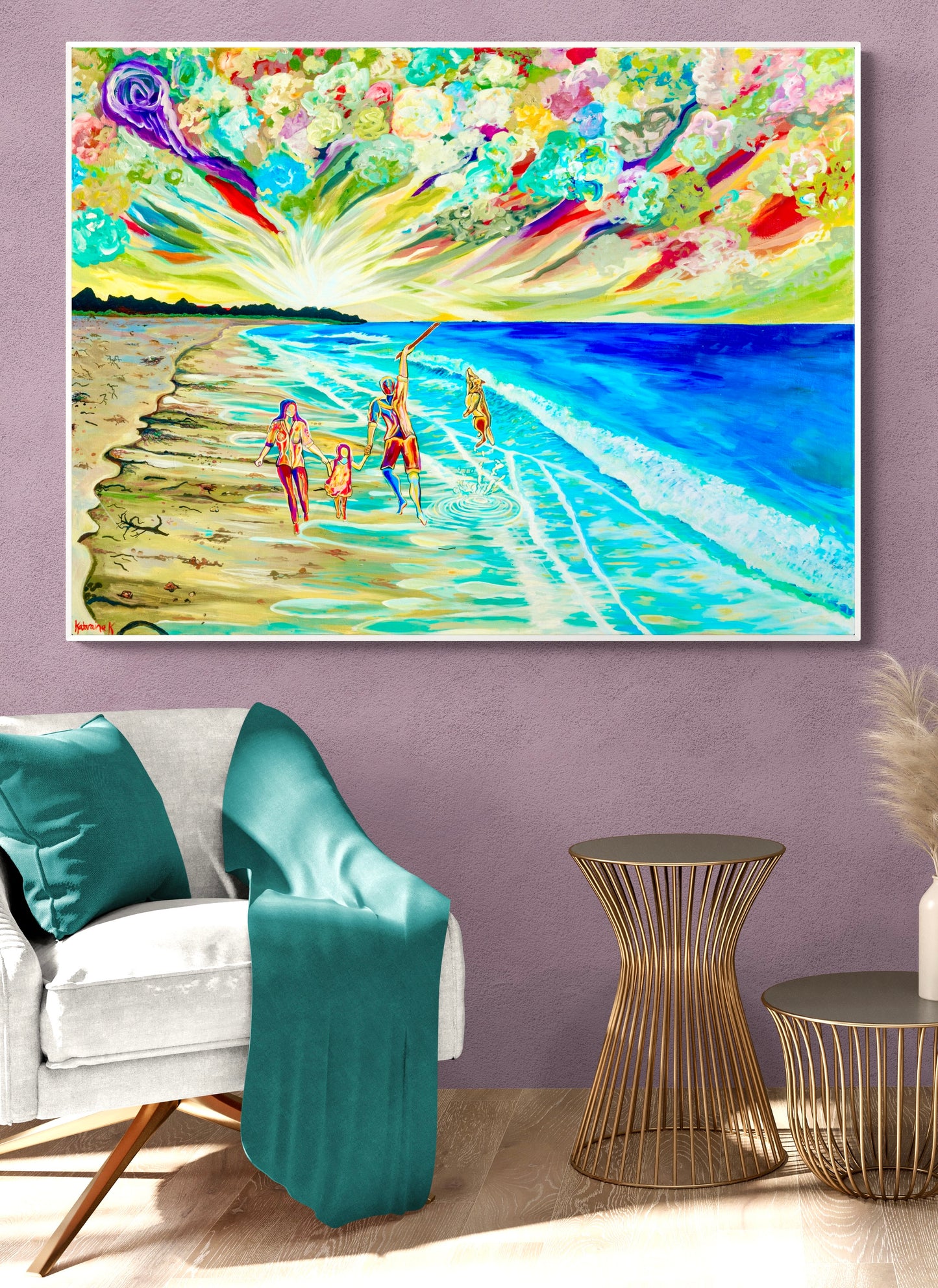 'Day Out At The Beach' canvas Print