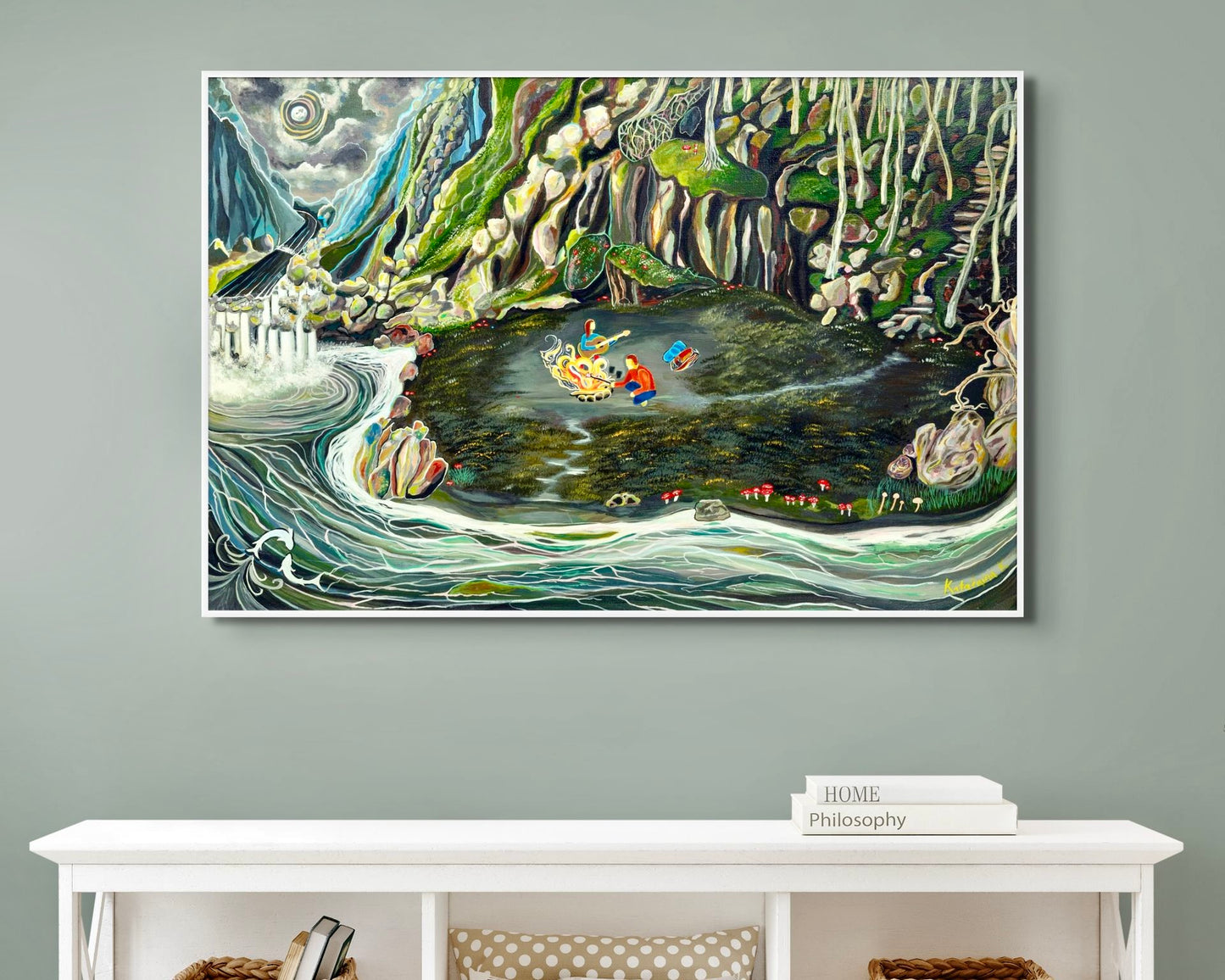 'Down By The River' canvas print