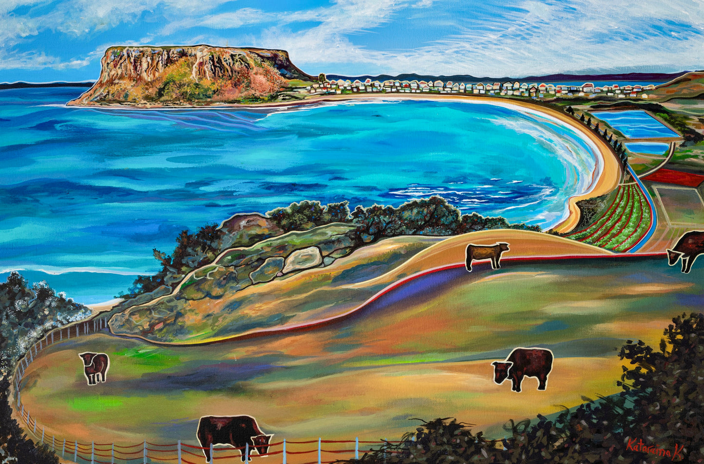 'The Cows Are Happy' acrylic print